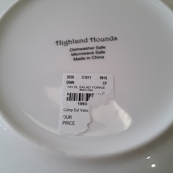 Plate Christmas lights on yorkie dog - Picture 3 of 4